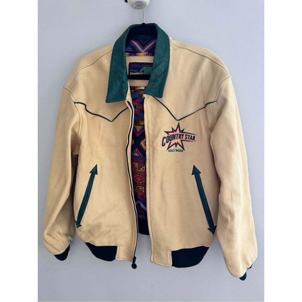Tony Nowak Collection Country Star Hollywood Vintage Leather Retro Jacket, Large